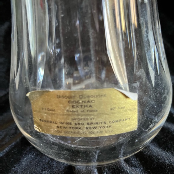 Vintage crystal Cognac decanter.  No stopper.  8” tall - Picture 3 of 6